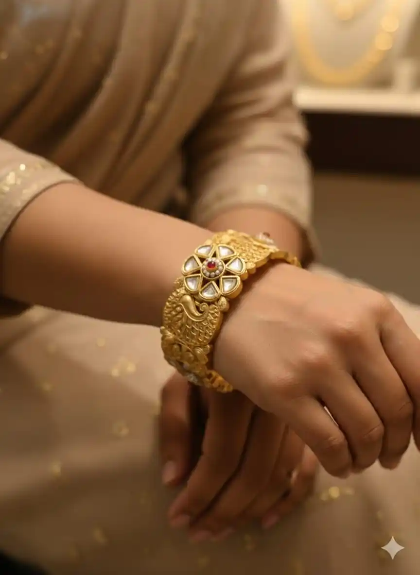 Classic Indian Kundan Gold Bangles with Intricate Filigree Design.png